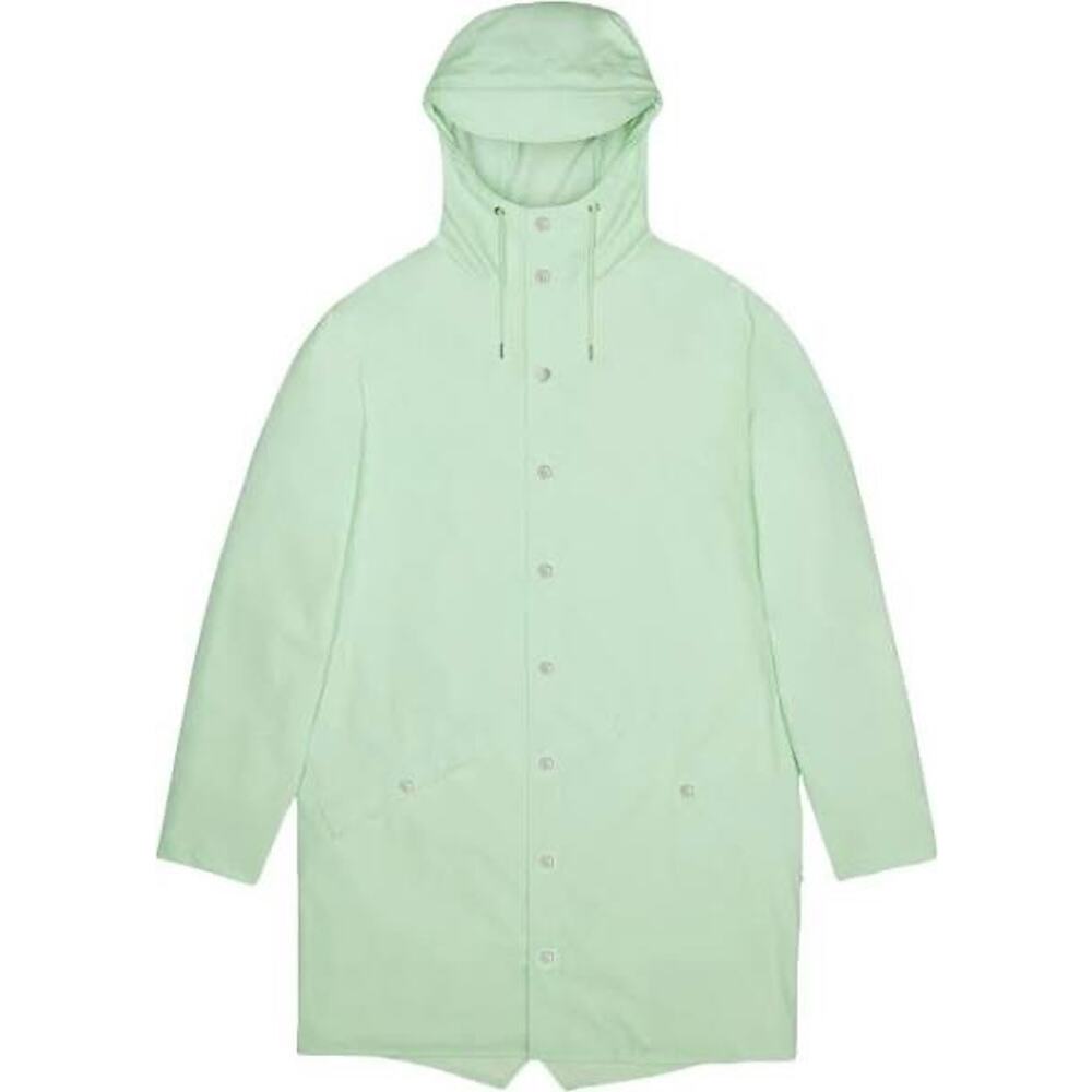 RAINS Unisex Waterproof Rain Jacket With Hood in Mineral color in Size L NWT